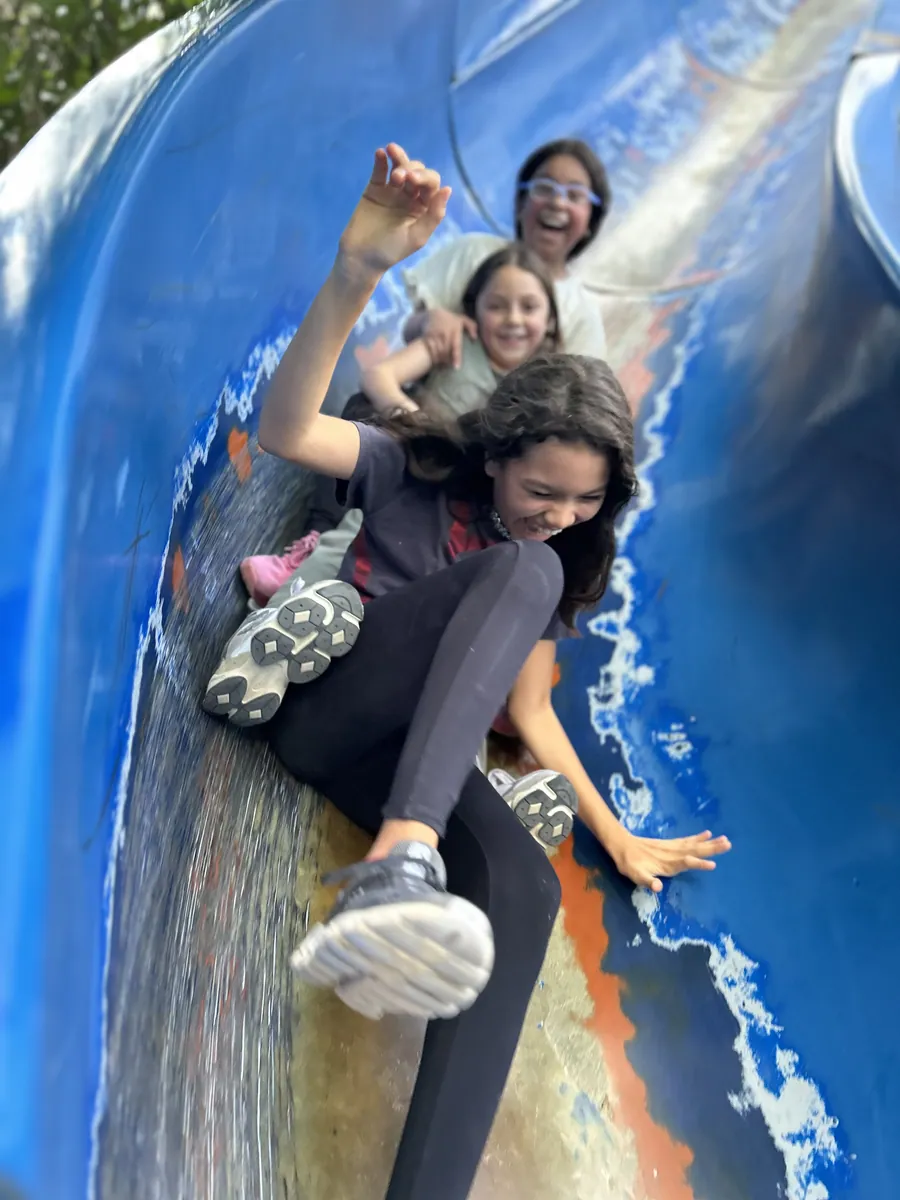 Acton Academy El Salvador learners laughing together on a school outing